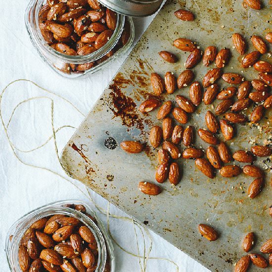 Mirin & Maple Roasted Almonds