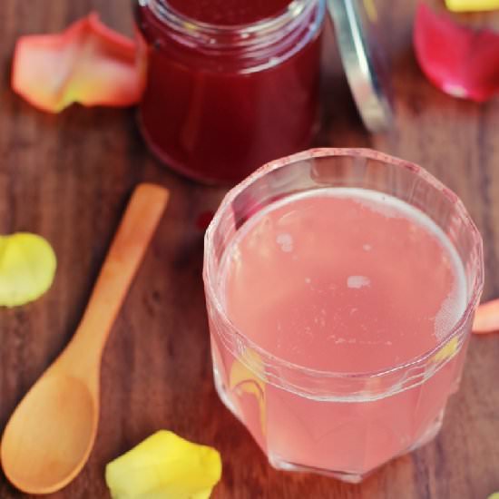 Rhubarb & Rosewater Syrup