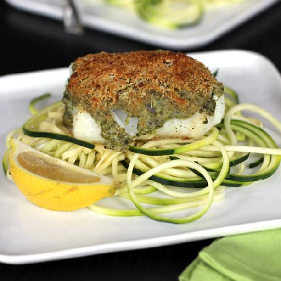 Parmesan Pesto Crusted Cod