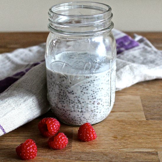 Raspberry Almond Chia Pudding