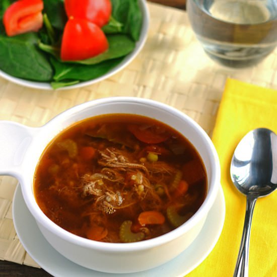 Brisket Vegetable Barley Soup
