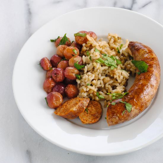 Roasted Chorizo & Grapes