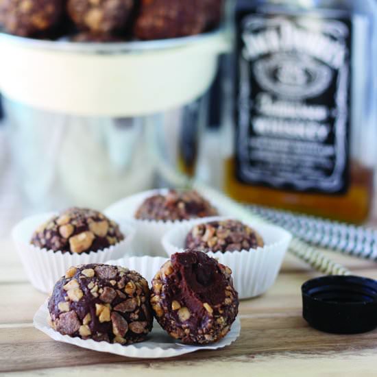 Chocolate Whiskey Toffee Truffles