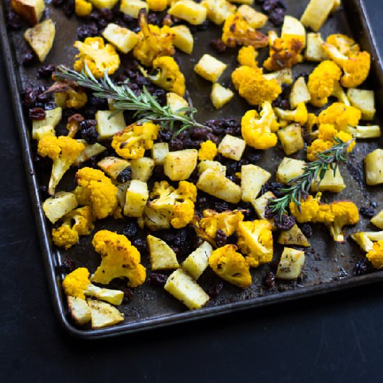 Roasted Cauliflower with Rosemary