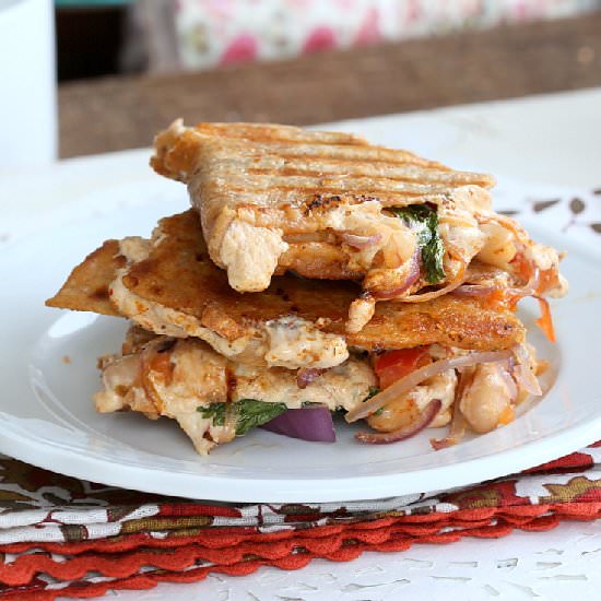 Taco Spice White Bean Quesadilla
