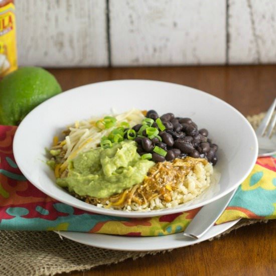Crockpot Chicken Burrito Bowls
