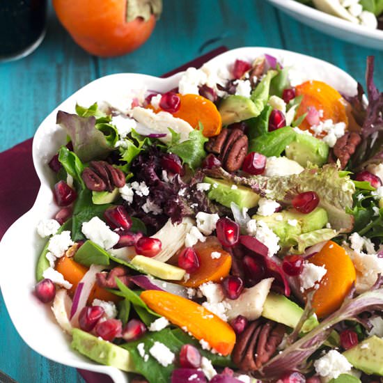 Pomegranate Persimmon Salad