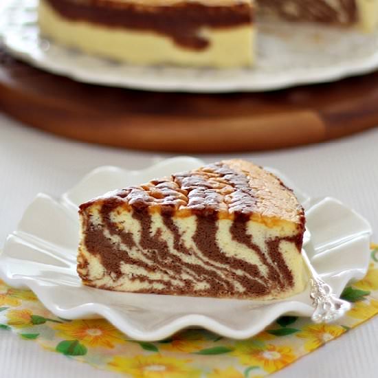 Soufflé Japanese Zebra Cheesecake