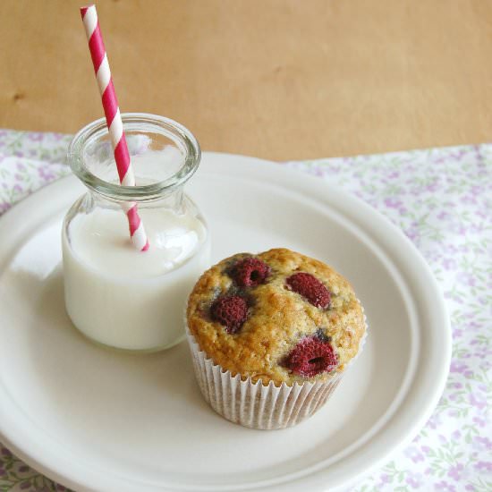 Banana Raspberry Muffins