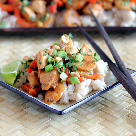 Chicken Stir Fry with Peanut Sauce