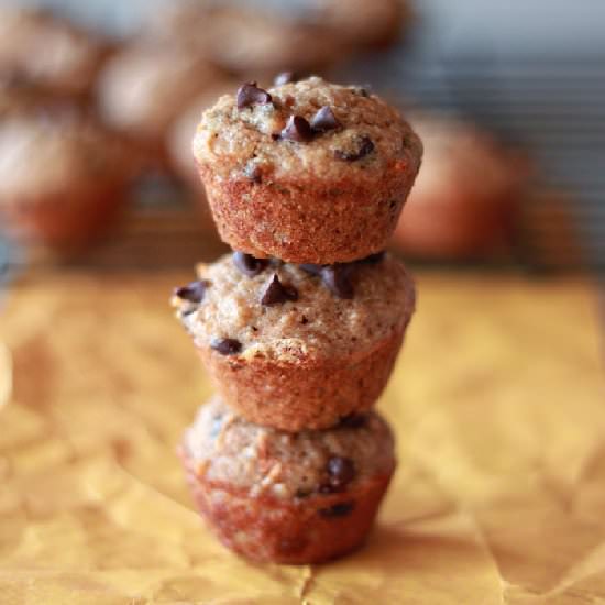 Carrot Chocolate Chip Mini Muffins