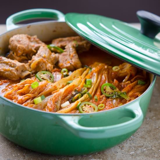 Braised Pork Ribs and Kimchi