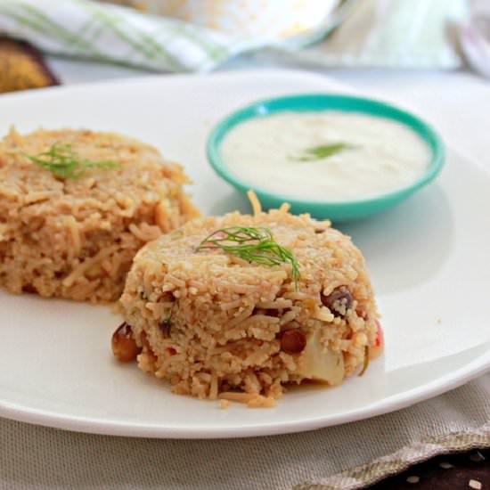 Broken Wheat And Vermicelli Upma