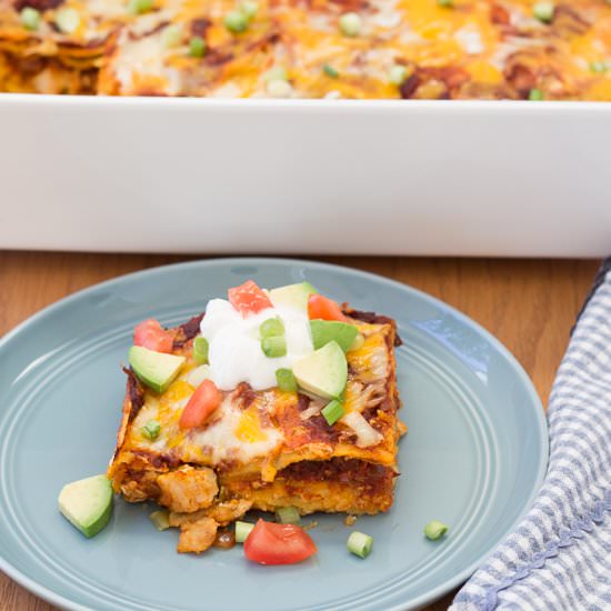 Stacked Chicken Enchiladas