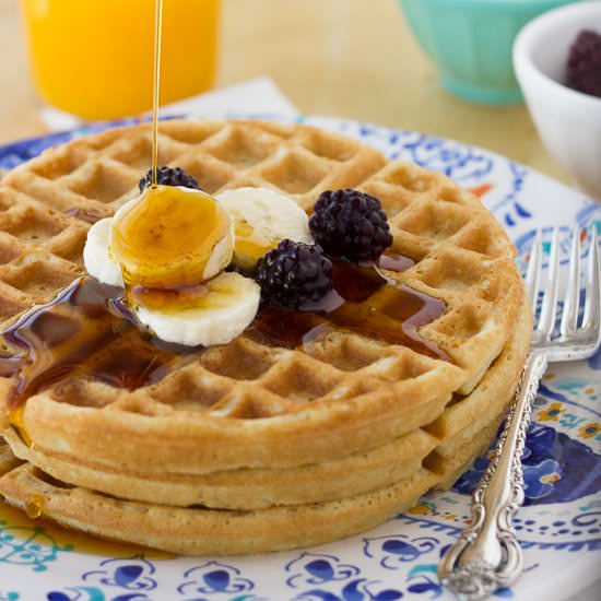 Crispy, Gluten-Free Oatmeal Waffles