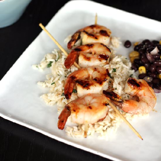 Honey Lime Shrimp Skewers