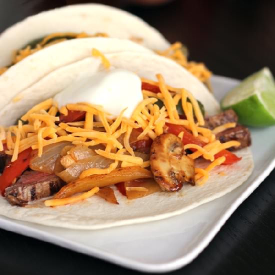 Grilled Chili Lime Steak Fajitas