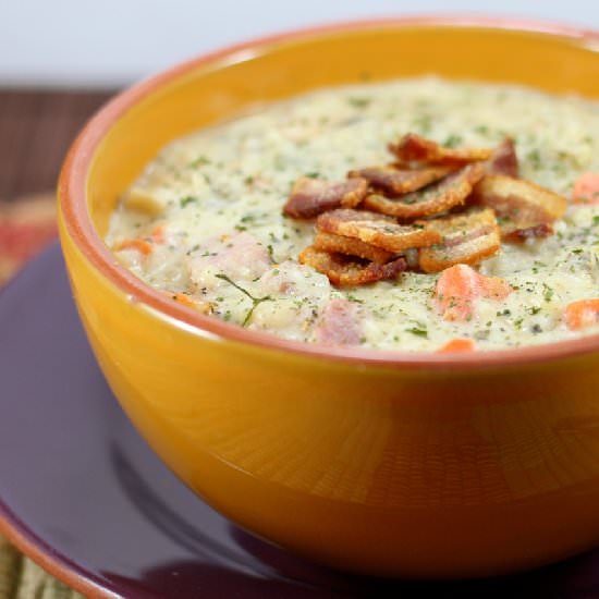 White Bean Ham & Wild Rice Chowder