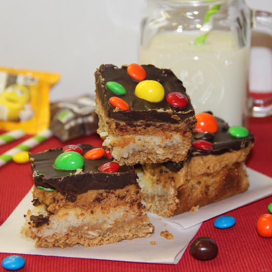 M&M Peanut Butter Chocolate Bars