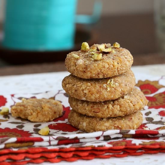 Kesar Peda – Fudgy Almond Cookie