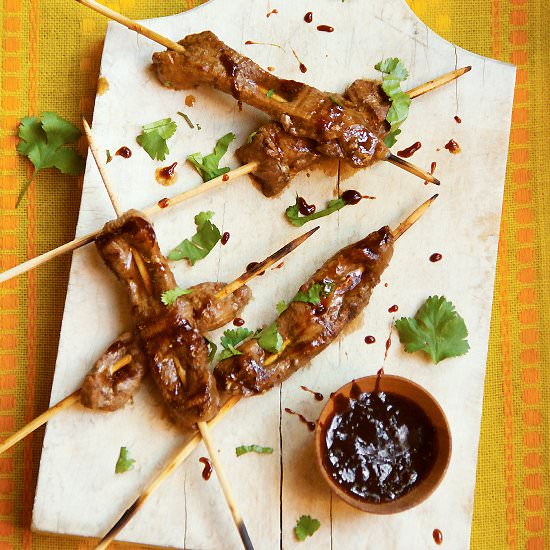 Cherry Chipotle Duck Skewers