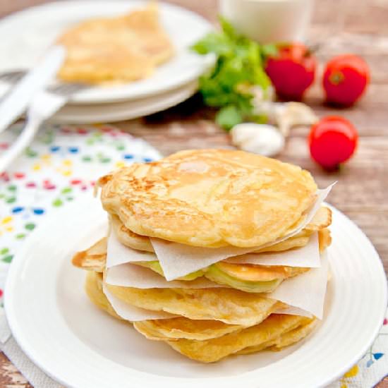 Pancakes with Bacon and Zucchini