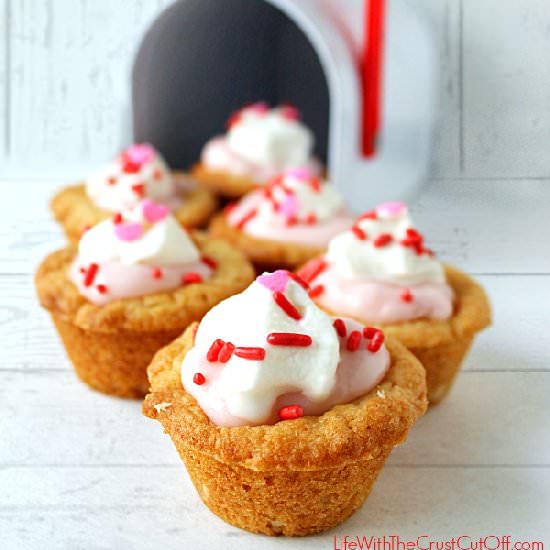 Strawberry Cream Cheese Cookie Cups