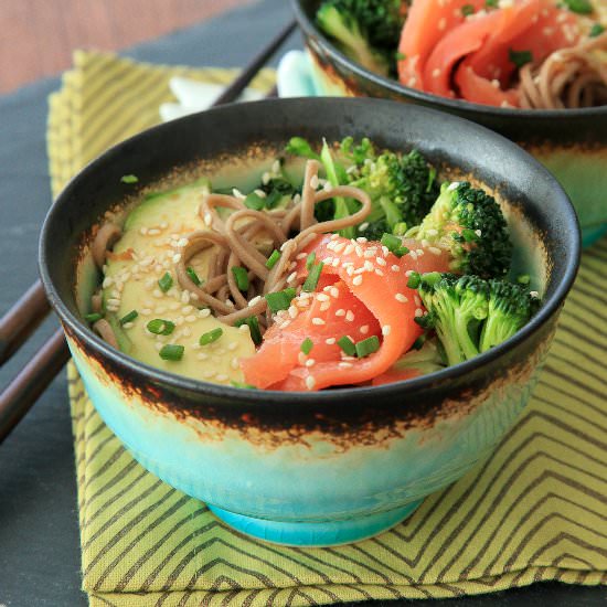 Smoked Salmon Soba Bowl