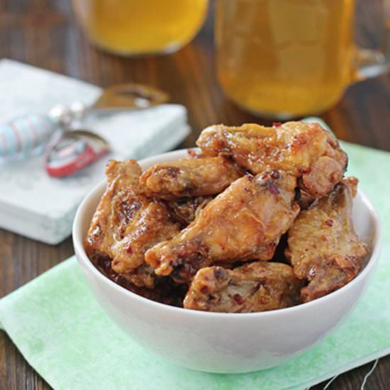 Baked honey chipotle chicken wings