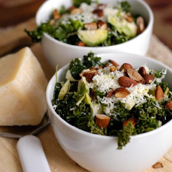 Kale and Brussels Sprouts Salad