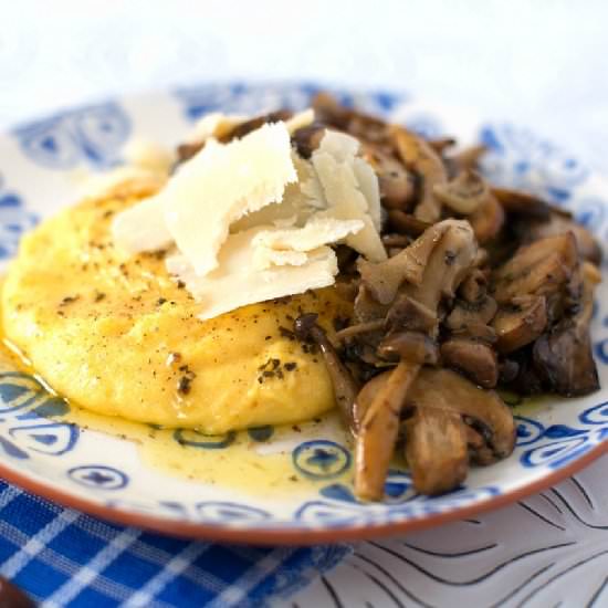 Roasted Mushrooms and Polenta
