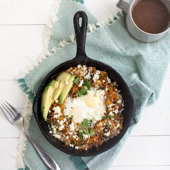 Chipotle Sweet Potato Egg Skillet