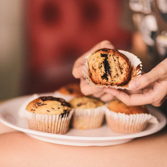 Chocolate Banana Vanilla Muffins