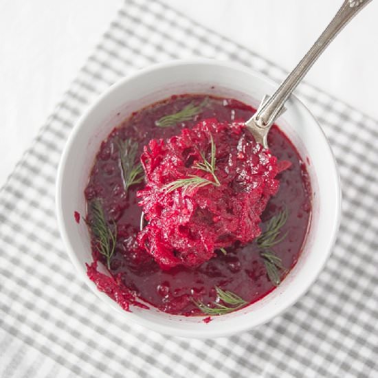 Simple beetroot soup with cumin