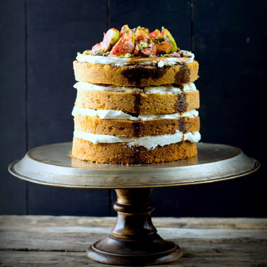 Buttermilk Layered Cake With Figs
