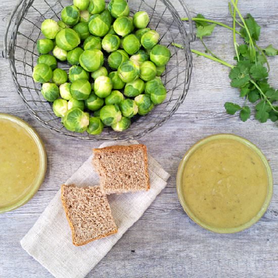 Curried Brussels Sprouts Soup