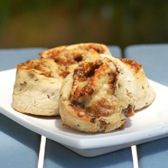Healthy Cheesymite Scrolls