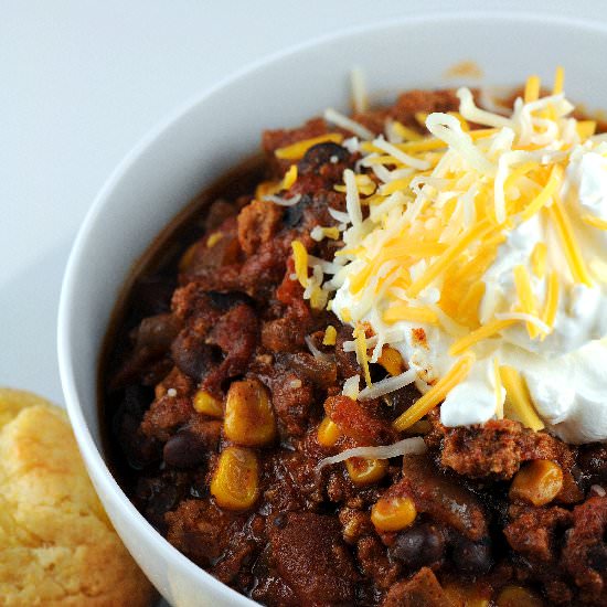 Slow Cooker Turkey Chorizo Chili