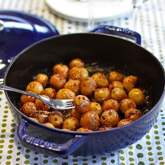 Roast Potatoes with Honey Garlic