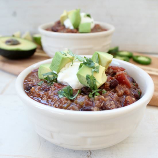 Black Bean Quinoa Taco Soup
