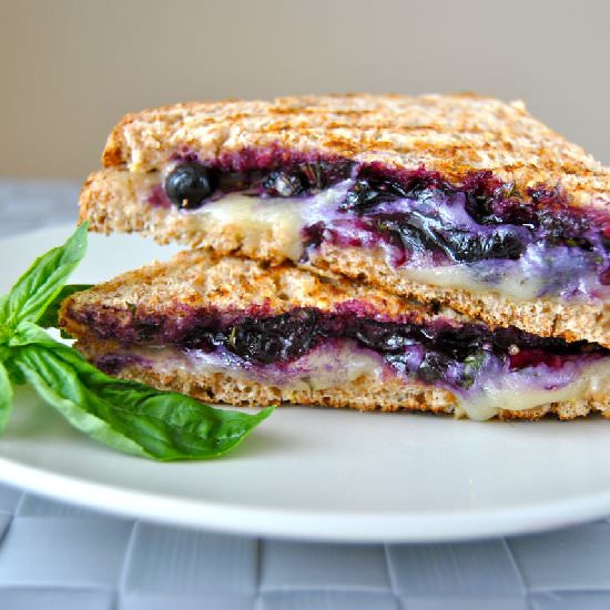 Blueberry Basil Grilled Cheese