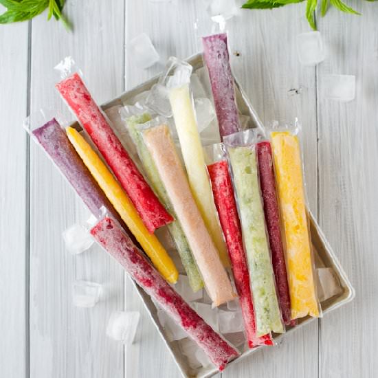 Rainbow Whole-Fruit Ice Pops