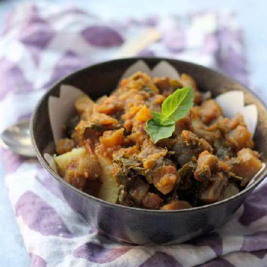 Slow cooker winter ratatouille