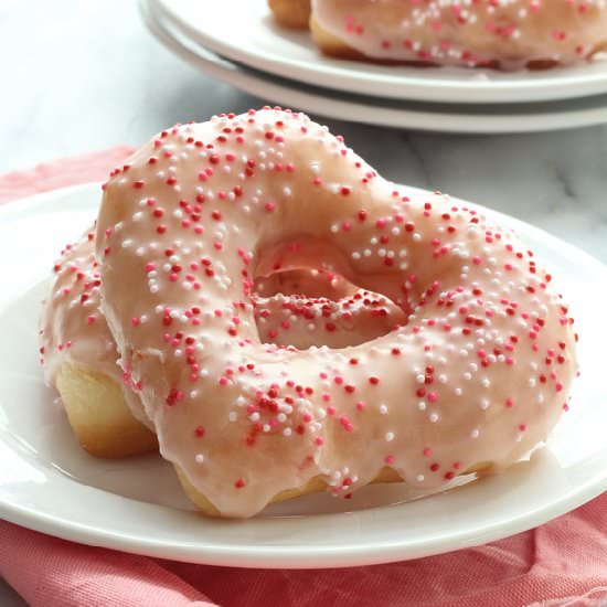 Strawberry Glazed Donuts