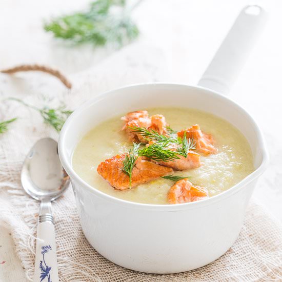 Cauliflower celeriac soup