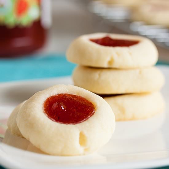 Jam thumbprint cookies