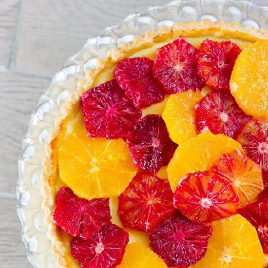 Blood Orange and Ricotta Tart