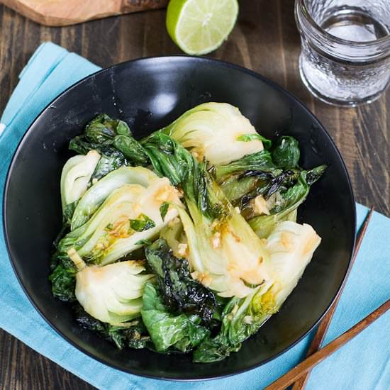 Bok Choy with Miso Dressing