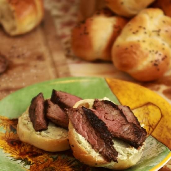 Kaiser Rolls and a Steak Snackwich