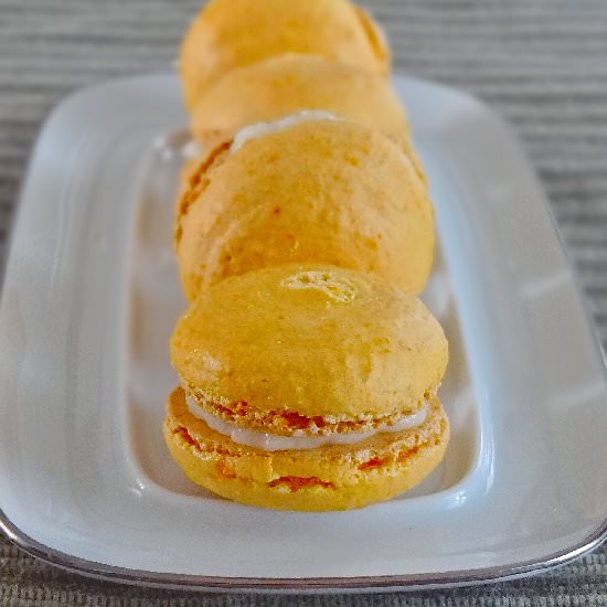 White Chocolate Marmalade Macarons